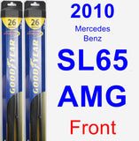 Front Wiper Blade Pack for 2010 Mercedes-Benz SL65 AMG - Hybrid