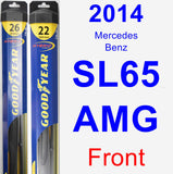 Front Wiper Blade Pack for 2014 Mercedes-Benz SL65 AMG - Hybrid