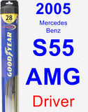 Driver Wiper Blade for 2005 Mercedes-Benz S55 AMG - Hybrid