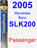 Passenger Wiper Blade for 2005 Mercedes-Benz SLK200 - Hybrid