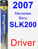 Driver Wiper Blade for 2007 Mercedes-Benz SLK200 - Hybrid