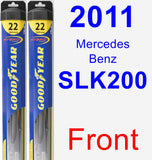 Front Wiper Blade Pack for 2011 Mercedes-Benz SLK200 - Hybrid