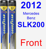 Front Wiper Blade Pack for 2012 Mercedes-Benz SLK200 - Hybrid