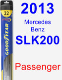 Passenger Wiper Blade for 2013 Mercedes-Benz SLK200 - Hybrid