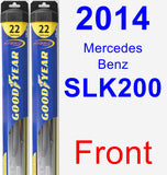 Front Wiper Blade Pack for 2014 Mercedes-Benz SLK200 - Hybrid