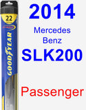 Passenger Wiper Blade for 2014 Mercedes-Benz SLK200 - Hybrid