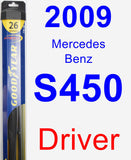 Driver Wiper Blade for 2009 Mercedes-Benz S450 - Hybrid