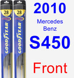 Front Wiper Blade Pack for 2010 Mercedes-Benz S450 - Hybrid