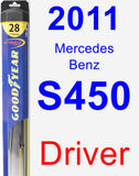Driver Wiper Blade for 2011 Mercedes-Benz S450 - Hybrid
