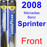 Front Wiper Blade Pack for 2008 Mercedes-Benz Sprinter - Hybrid