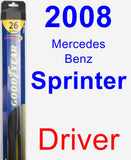 Driver Wiper Blade for 2008 Mercedes-Benz Sprinter - Hybrid