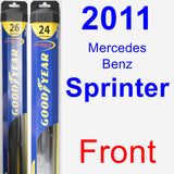 Front Wiper Blade Pack for 2011 Mercedes-Benz Sprinter - Hybrid