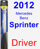 Driver Wiper Blade for 2012 Mercedes-Benz Sprinter - Hybrid