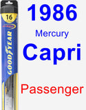 Passenger Wiper Blade for 1986 Mercury Capri - Hybrid