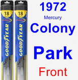 Front Wiper Blade Pack for 1972 Mercury Colony Park - Hybrid