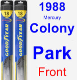 Front Wiper Blade Pack for 1988 Mercury Colony Park - Hybrid