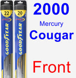 Front Wiper Blade Pack for 2000 Mercury Cougar - Hybrid