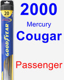 Passenger Wiper Blade for 2000 Mercury Cougar - Hybrid