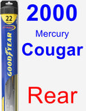 Rear Wiper Blade for 2000 Mercury Cougar - Hybrid