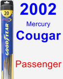 Passenger Wiper Blade for 2002 Mercury Cougar - Hybrid