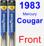 Front Wiper Blade Pack for 1983 Mercury Cougar - Hybrid