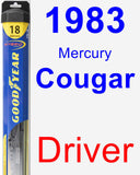 Driver Wiper Blade for 1983 Mercury Cougar - Hybrid