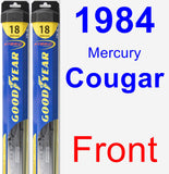 Front Wiper Blade Pack for 1984 Mercury Cougar - Hybrid