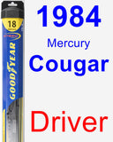 Driver Wiper Blade for 1984 Mercury Cougar - Hybrid