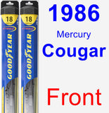 Front Wiper Blade Pack for 1986 Mercury Cougar - Hybrid