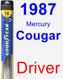 Driver Wiper Blade for 1987 Mercury Cougar - Hybrid