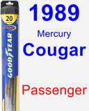 Passenger Wiper Blade for 1989 Mercury Cougar - Hybrid