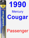 Passenger Wiper Blade for 1990 Mercury Cougar - Hybrid