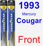 Front Wiper Blade Pack for 1993 Mercury Cougar - Hybrid