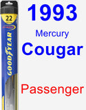 Passenger Wiper Blade for 1993 Mercury Cougar - Hybrid