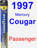 Passenger Wiper Blade for 1997 Mercury Cougar - Hybrid