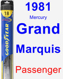 Passenger Wiper Blade for 1981 Mercury Grand Marquis - Hybrid