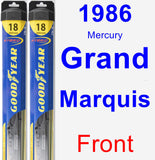 Front Wiper Blade Pack for 1986 Mercury Grand Marquis - Hybrid