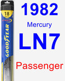 Passenger Wiper Blade for 1982 Mercury LN7 - Hybrid