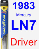 Driver Wiper Blade for 1983 Mercury LN7 - Hybrid