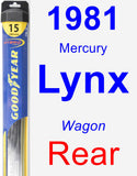 Rear Wiper Blade for 1981 Mercury Lynx - Hybrid