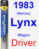 Driver Wiper Blade for 1983 Mercury Lynx - Hybrid