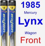 Front Wiper Blade Pack for 1985 Mercury Lynx - Hybrid