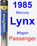 Passenger Wiper Blade for 1985 Mercury Lynx - Hybrid