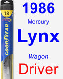 Driver Wiper Blade for 1986 Mercury Lynx - Hybrid