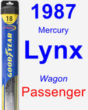 Passenger Wiper Blade for 1987 Mercury Lynx - Hybrid