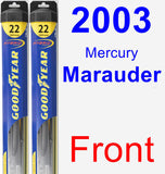 Front Wiper Blade Pack for 2003 Mercury Marauder - Hybrid