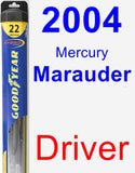 Driver Wiper Blade for 2004 Mercury Marauder - Hybrid