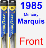 Front Wiper Blade Pack for 1985 Mercury Marquis - Hybrid