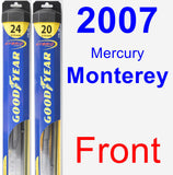 Front Wiper Blade Pack for 2007 Mercury Monterey - Hybrid