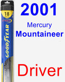 Driver Wiper Blade for 2001 Mercury Mountaineer - Hybrid